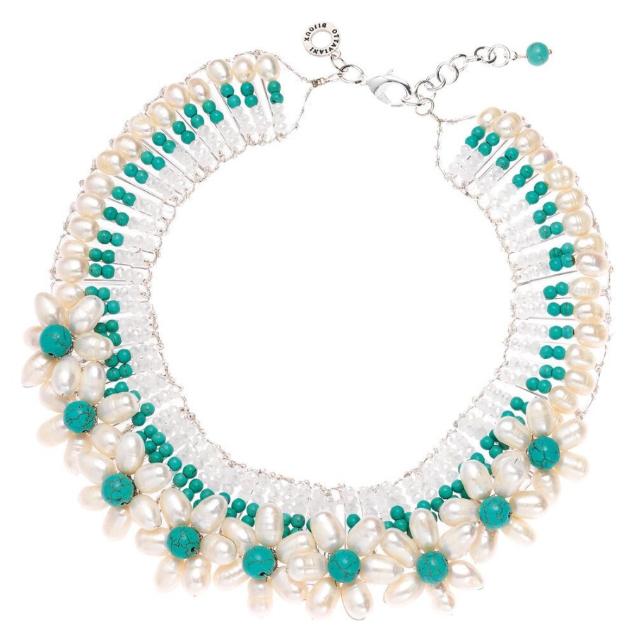 Donna Ottaviani | Girocollo Con Perle E Howlite