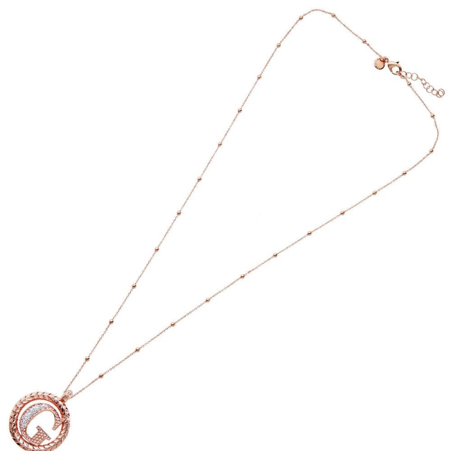 Donna Ottaviani | Collana In Bronzo Oro Rosa Con Glitter Argento